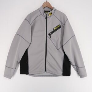 Klim Inferno Jacket Mens XL Gray Full Zip Mid Layer Fleece Lined Snowmobile